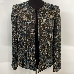 KASPER Separates size 12 blazer. Black, teal and gold. Sparkly. Great condition.